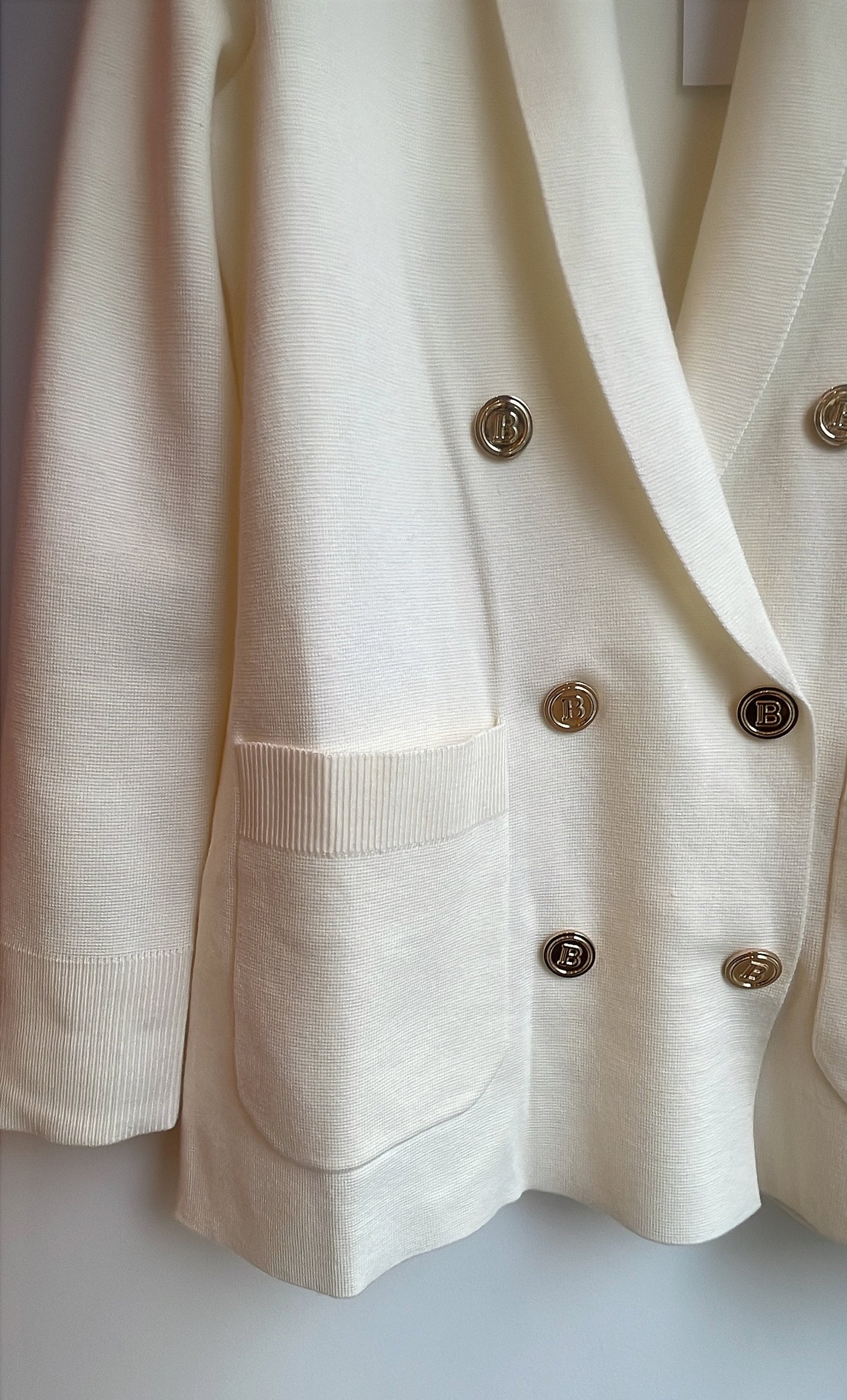 【212bleecker】Isabelle White Double Knit Jacket ダブルブレストニットジャケット