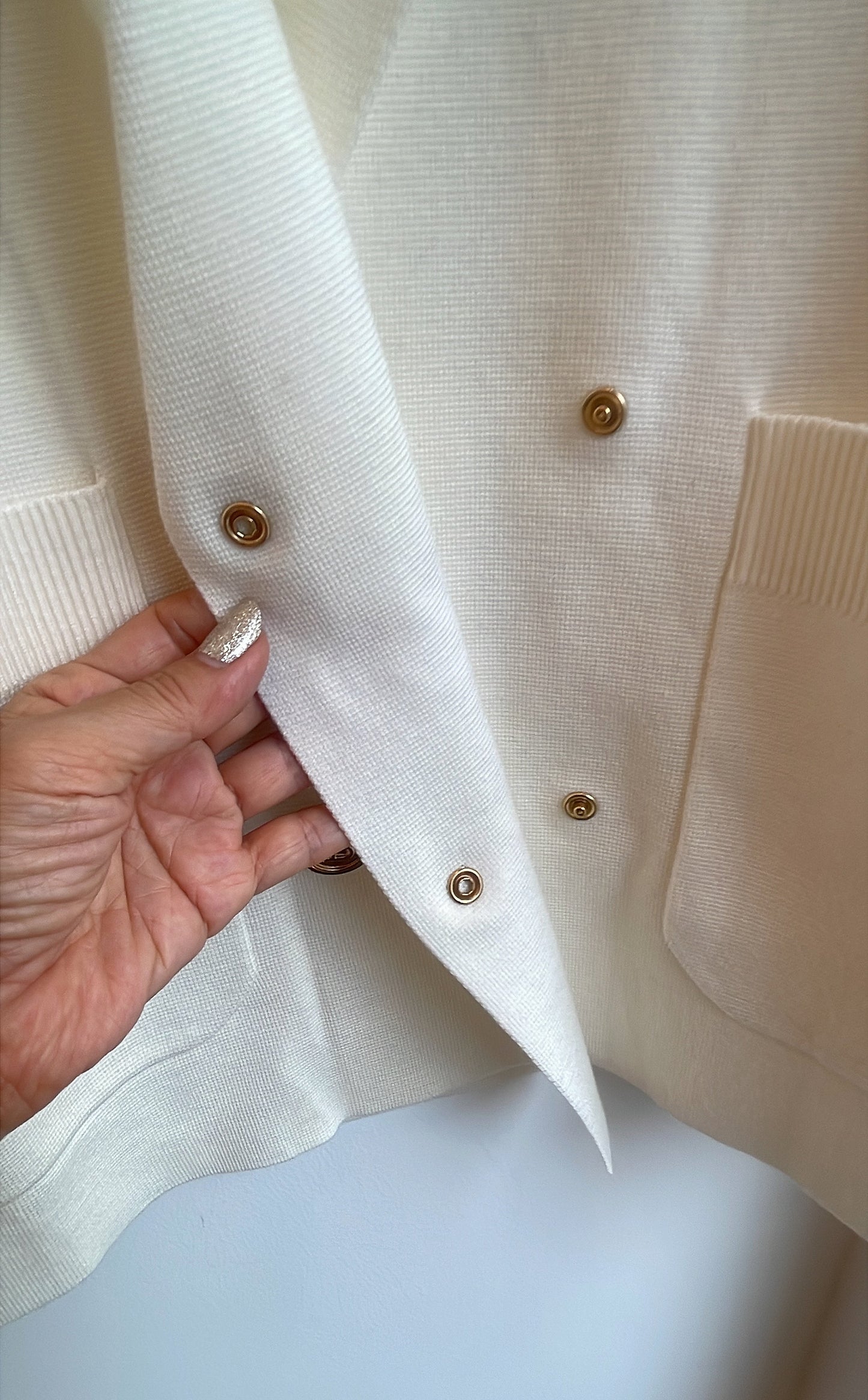 【212bleecker】Isabelle White Double Knit Jacket ダブルブレストニットジャケット