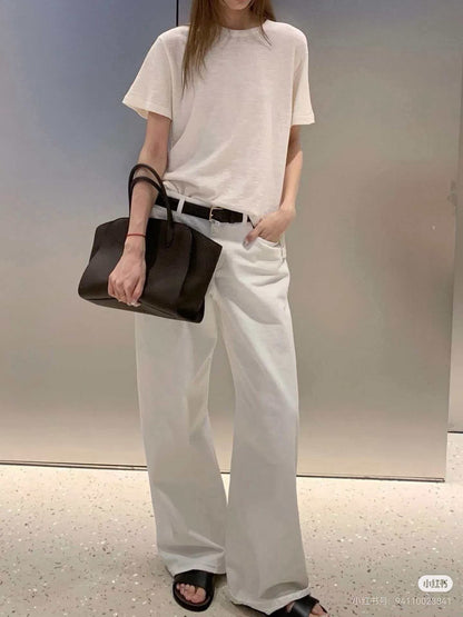 【212Bleecker Luxe】Evelyne White Flare Denim （エヴリン ホワイトフレアデニム）