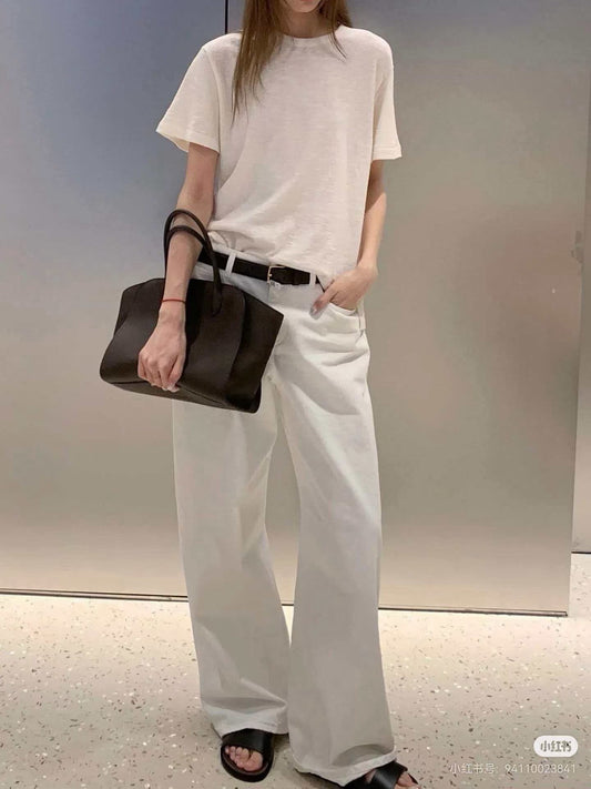 【212Bleecker Luxe】Evelyne White Flare Denim （エヴリン ホワイトフレアデニム）