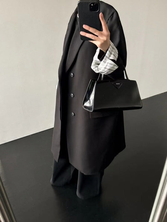 【212bleecker】Isabelle Black Oversized Coat／ブラック オーバーサイズコート
