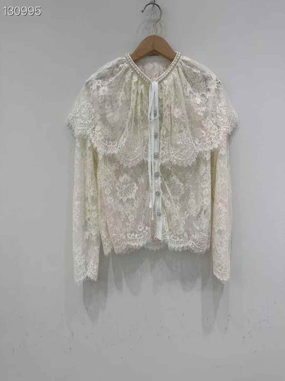 【212bleecker】Isabelle Cotton Lace Blouse／コットンレースブラウス