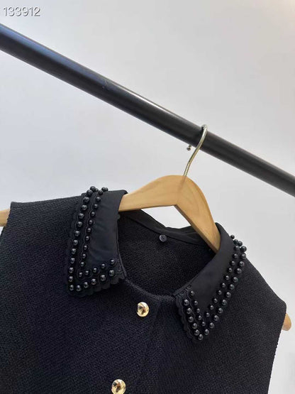 【212Bleecker Luxe】Amelie Beaded Collar Vest（アメリ ビーズドカラー ベスト）