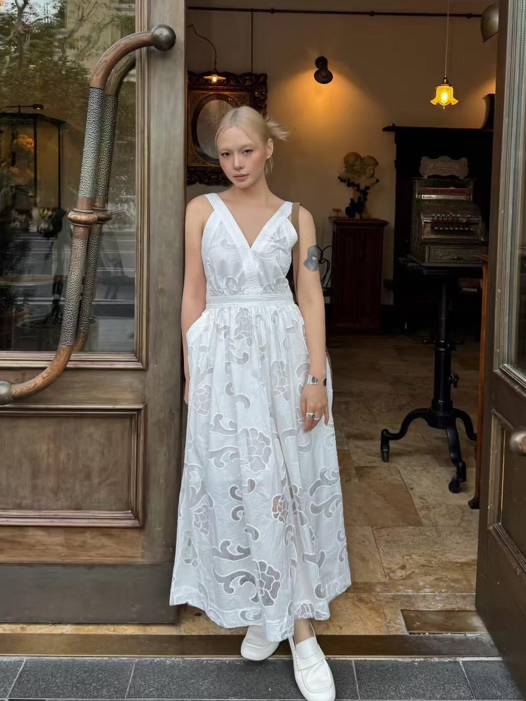 【212Bleecker Luxe】Flora Embroidery Dress（フローラ エンブロイダリードレス）