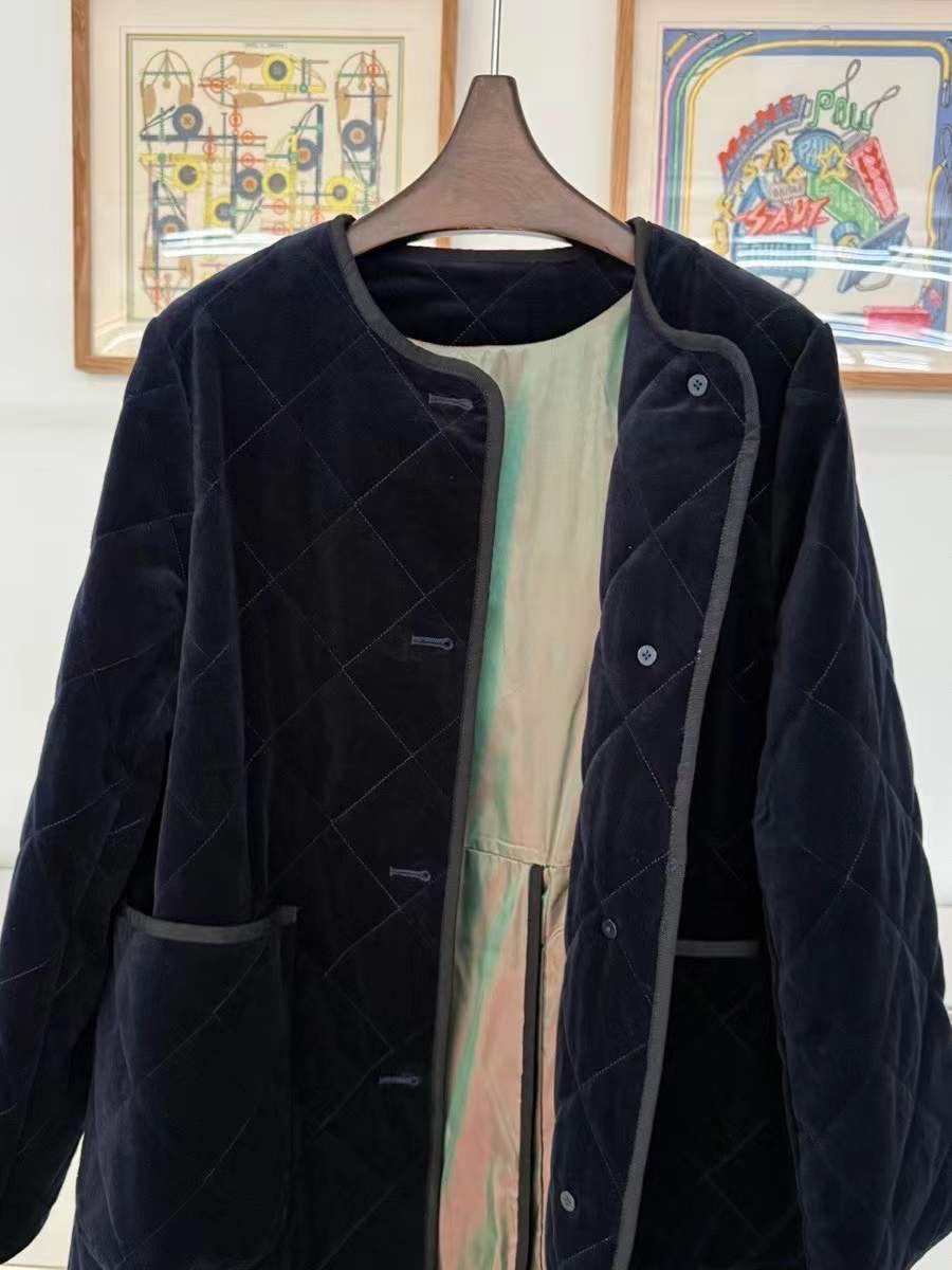 【212Bleecker Luxe】🖤 Velvet Quilted Long Coat（ベルベット・キルティング・ロングコート）