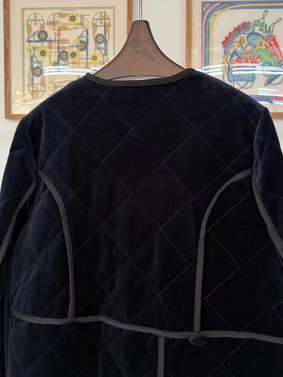 【212Bleecker Luxe】🖤 Velvet Quilted Long Coat（ベルベット・キルティング・ロングコート）