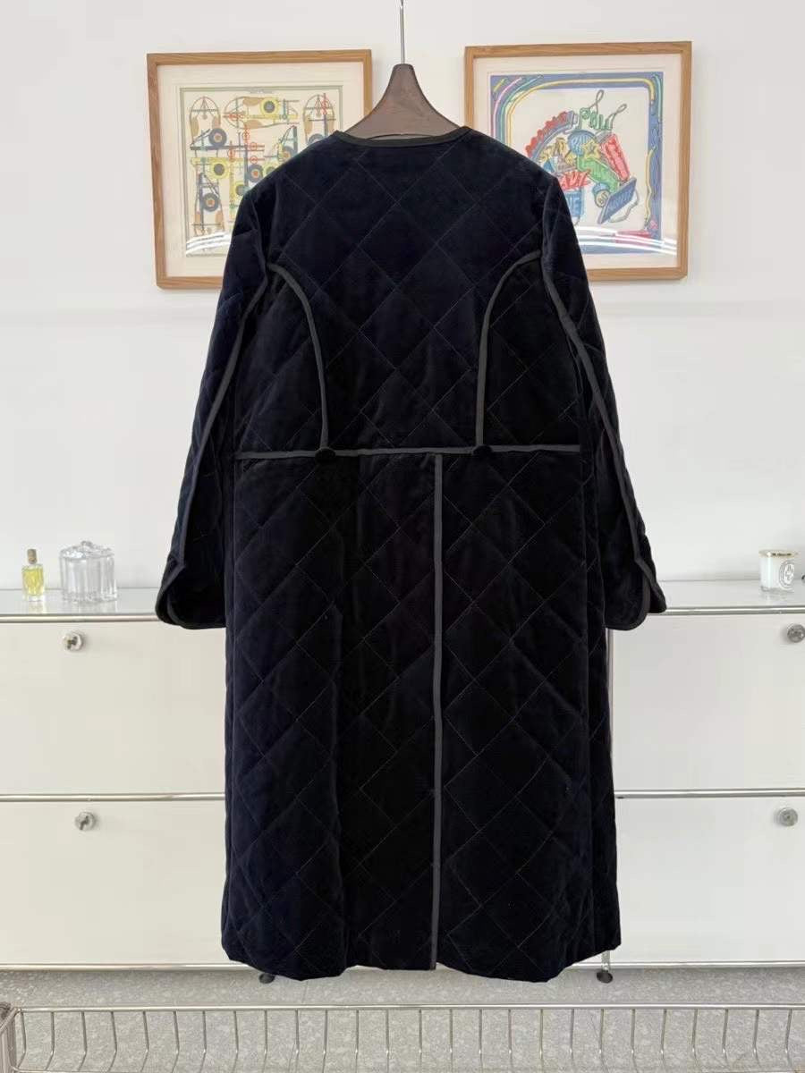 【212Bleecker Luxe】🖤 Velvet Quilted Long Coat（ベルベット・キルティング・ロングコート）