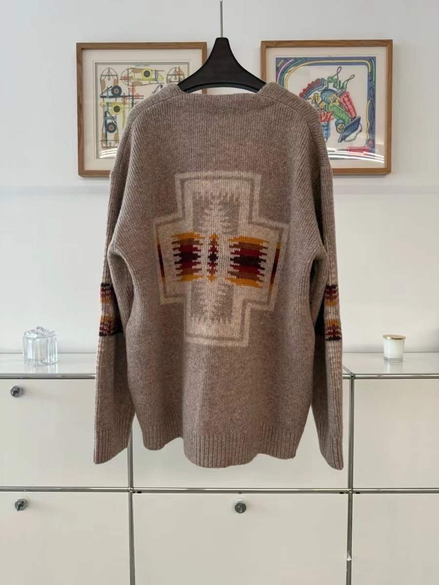 【212Bleecker Luxe】🧡 Earth Gradation Wool Blend Cardigan（アース・グラデーション・ウールブレンド・カーディガン）