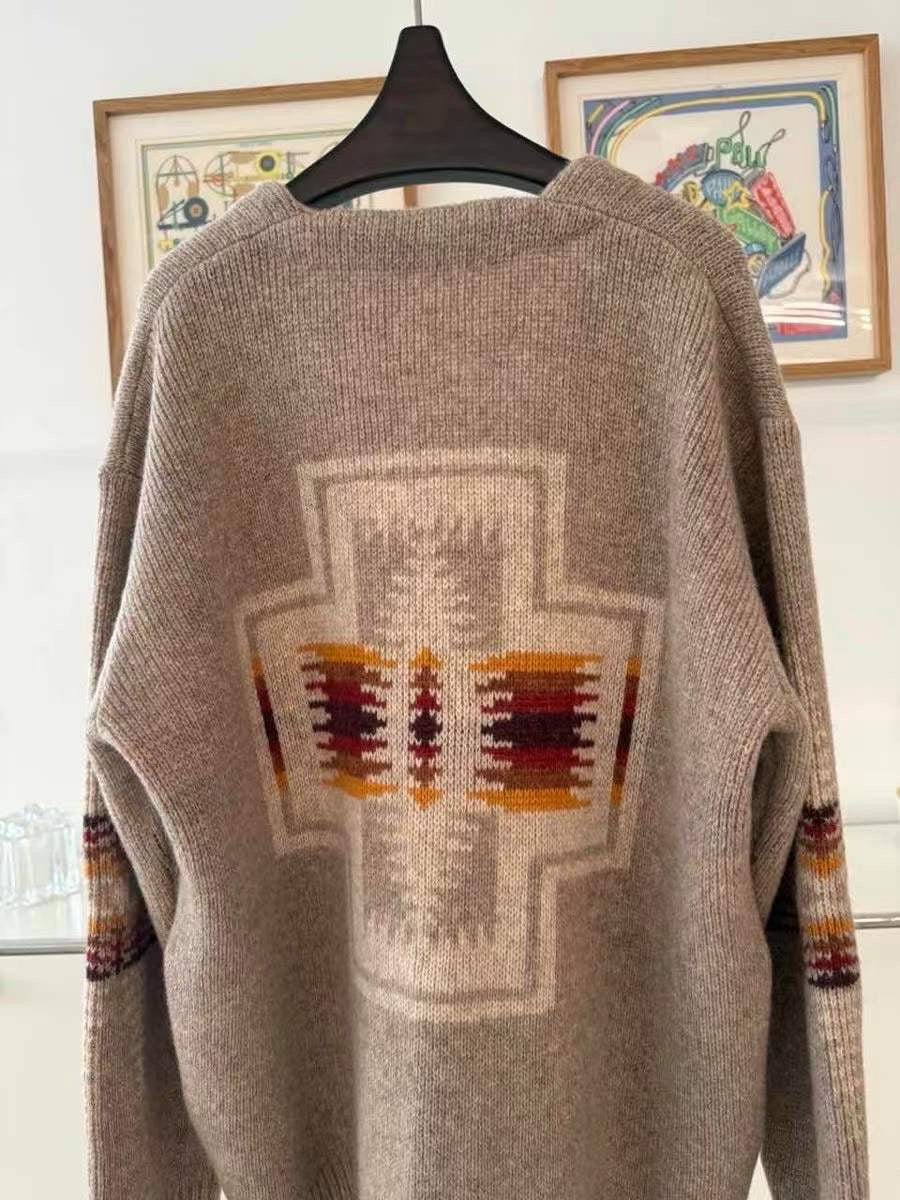 【212Bleecker Luxe】🧡 Earth Gradation Wool Blend Cardigan（アース・グラデーション・ウールブレンド・カーディガン）