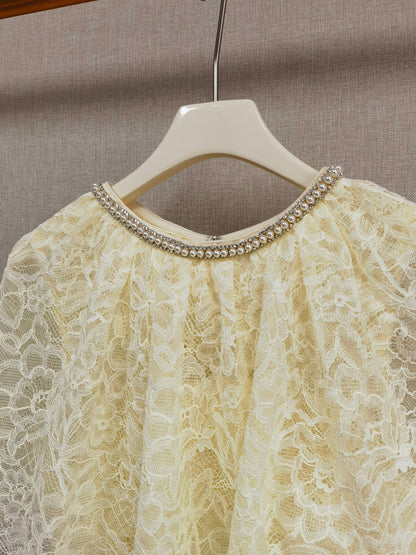【212Bleecker Luxe】Lumière Lace Cape Dress（ルミエール レース ケープドレス）