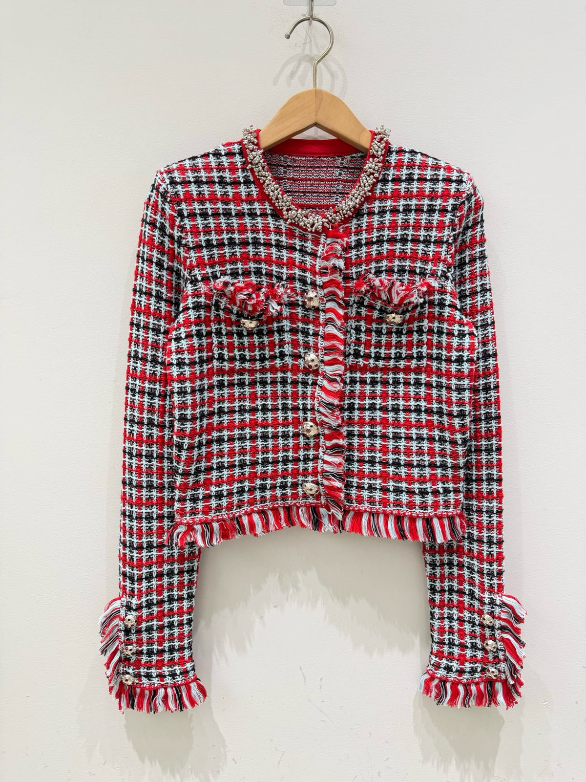 【212Bleecker Luxe】Ruby Bijou Tweed Jacket