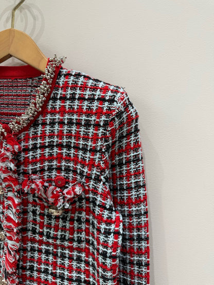 【212Bleecker Luxe】Ruby Bijou Tweed Jacket