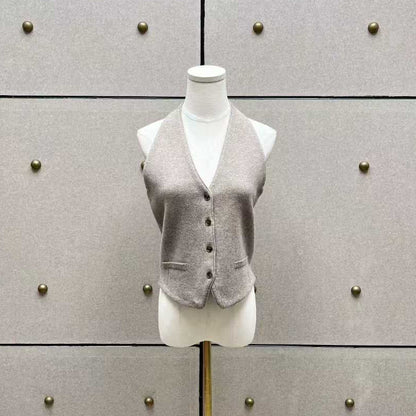 Elise Wool Halter Knit Vest（エリス・ウールハルターニットベスト）