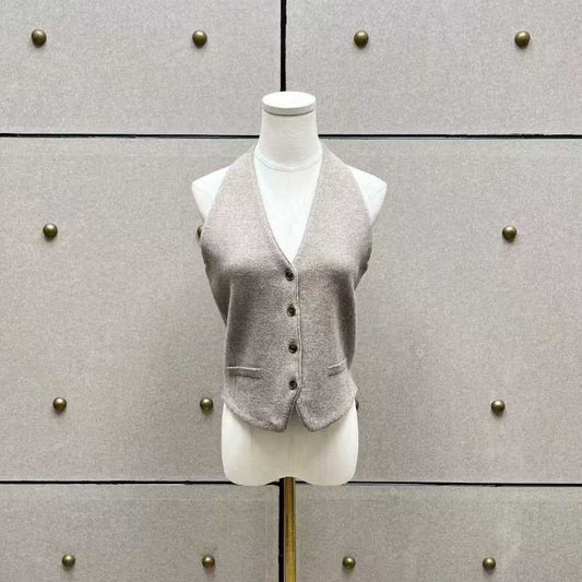 Elise Wool Halter Knit Vest（エリス・ウールハルターニットベスト）