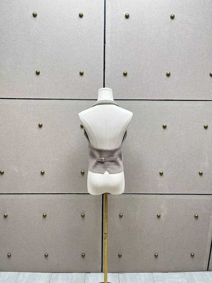 Elise Wool Halter Knit Vest（エリス・ウールハルターニットベスト）