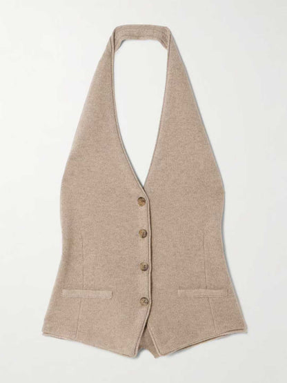 Elise Wool Halter Knit Vest（エリス・ウールハルターニットベスト）
