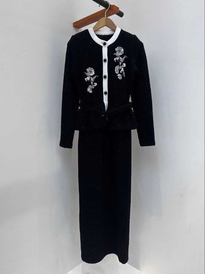 【212Bleecker Luxe】Isabelle Embroidered Knit Dress（イザベル・エンブロイダリー・ニットドレス）