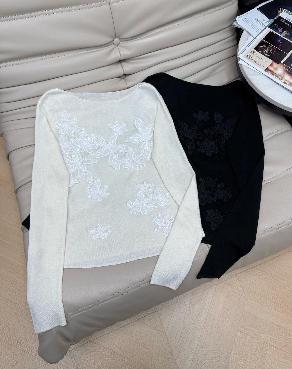 【212Bleecker Luxe】Solène Floral Embroidery Knit  （ソレーヌ・フローラルエンブロイダリーニット）