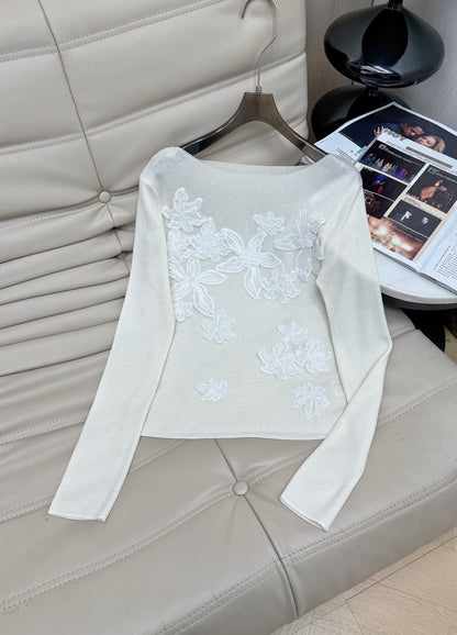 【212Bleecker Luxe】Solène Floral Embroidery Knit  （ソレーヌ・フローラルエンブロイダリーニット）