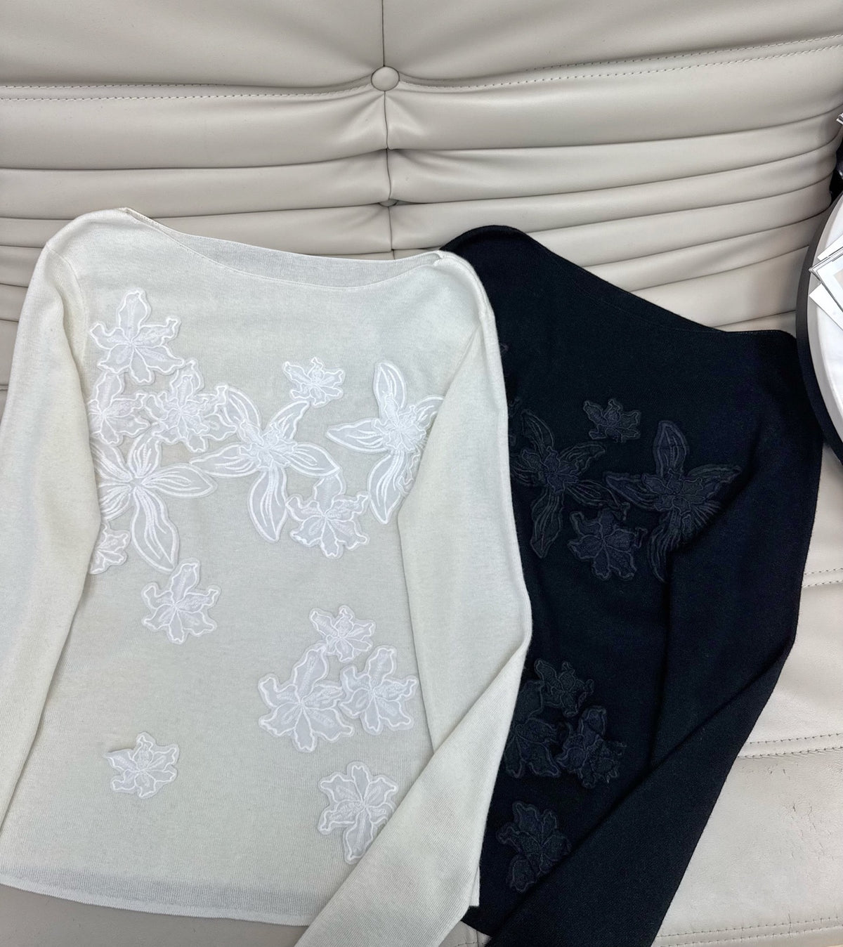 【212Bleecker Luxe】Solène Floral Embroidery Knit  （ソレーヌ・フローラルエンブロイダリーニット）