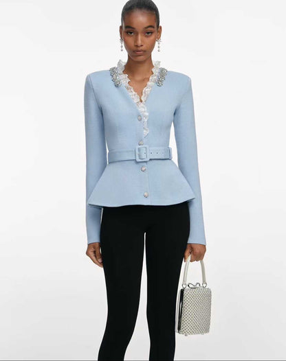 【212Bleecker Luxe】Elise Embroidered Knit Jacket（エリーズ・エンブロイダリー・ニットジャケット）