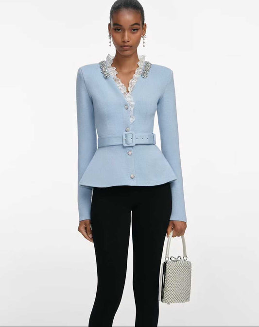 【212Bleecker Luxe】Elise Embroidered Knit Jacket（エリーズ・エンブロイダリー・ニットジャケット）