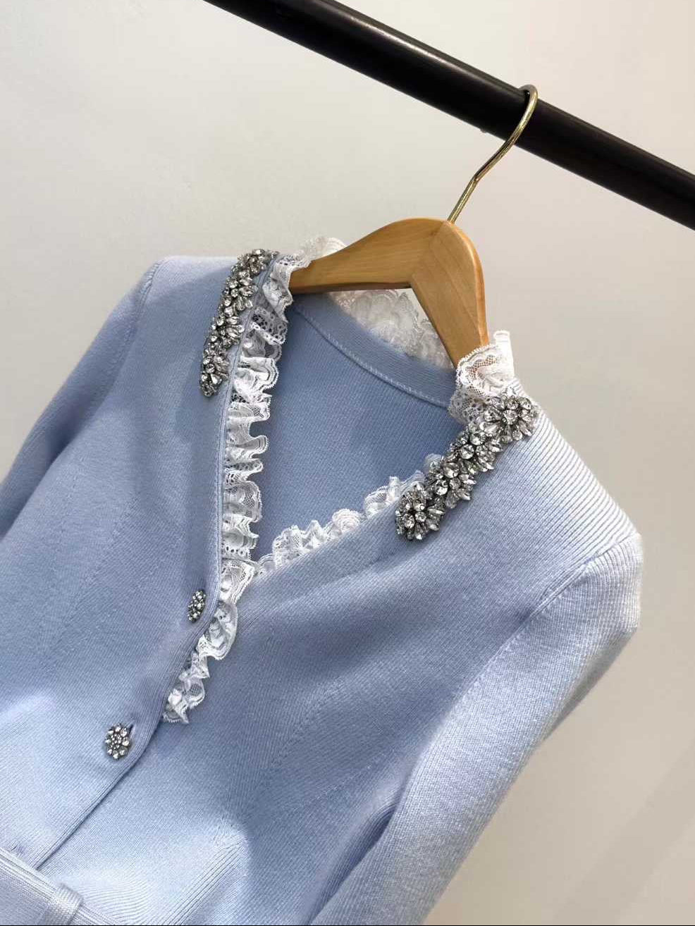 【212Bleecker Luxe】Elise Embroidered Knit Jacket（エリーズ・エンブロイダリー・ニットジャケット）