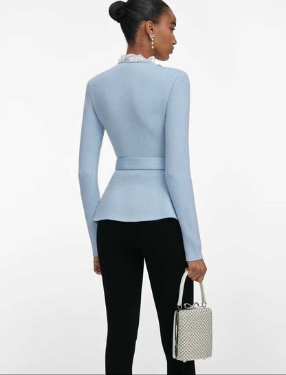 【212Bleecker Luxe】Elise Embroidered Knit Jacket（エリーズ・エンブロイダリー・ニットジャケット）