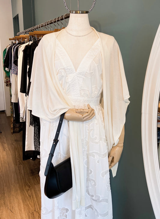 【212Bleecker Luxe】Estelle Sheer Drape Cardigan（エステル・シアードレープカーディガン）