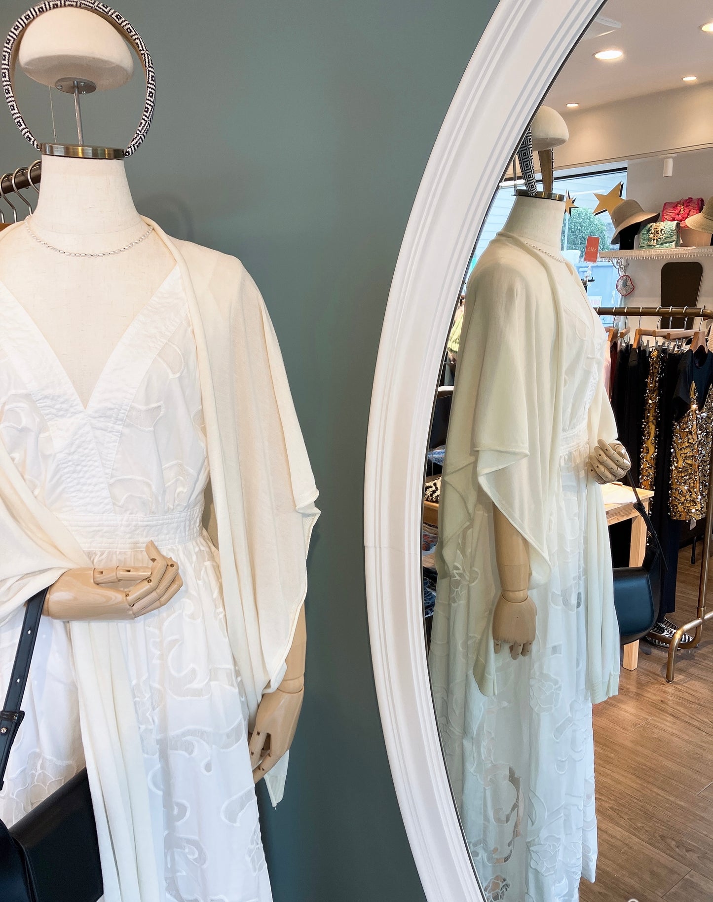 【212Bleecker Luxe】Estelle Sheer Drape Cardigan（エステル・シアードレープカーディガン）