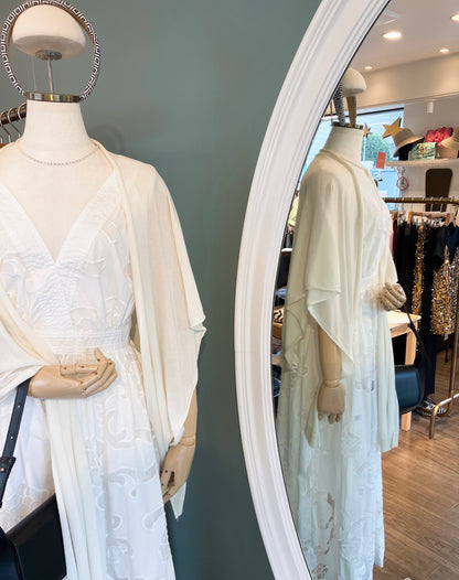 【212Bleecker Luxe】Estelle Sheer Drape Cardigan（エステル・シアードレープカーディガン）