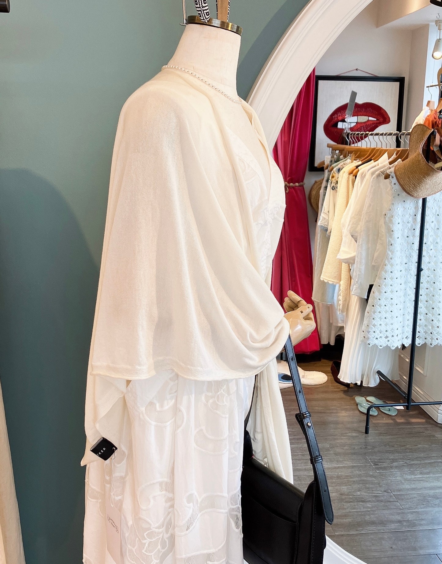 【212Bleecker Luxe】Estelle Sheer Drape Cardigan（エステル・シアードレープカーディガン）