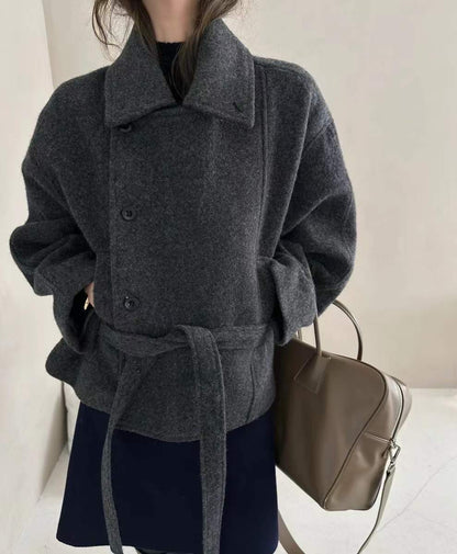 【212Bleecker Luxe】Clara Charcoal Short Coat（クララ・チャコール・ショートコート）