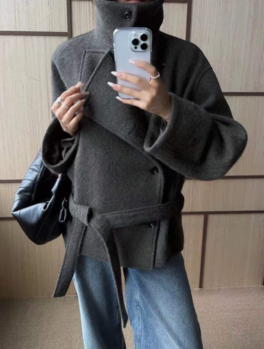 【212Bleecker Luxe】Clara Charcoal Short Coat（クララ・チャコール・ショートコート）