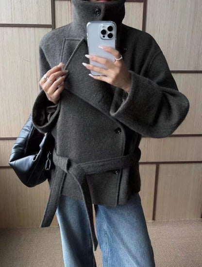 【212Bleecker Luxe】Clara Charcoal Short Coat（クララ・チャコール・ショートコート）