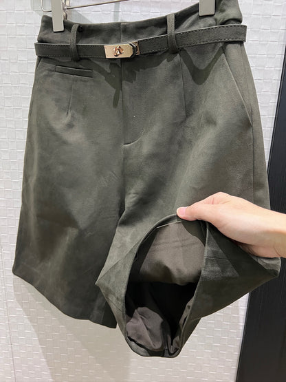 【212Bleecker Luxe】live Sweid  fake leather pants