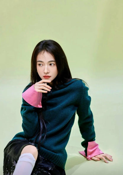 【212Bleecker Luxe】Iris Contrast Cuff Knit