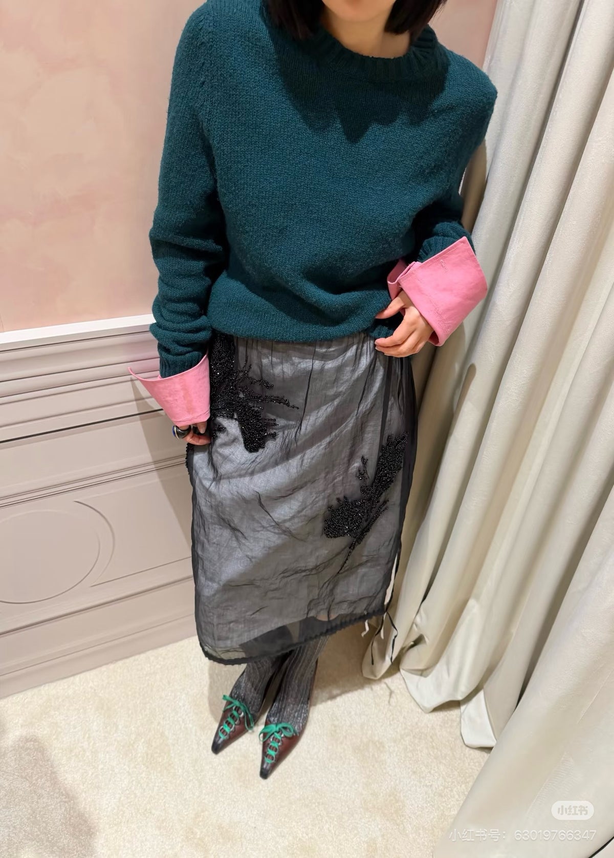 【212Bleecker Luxe】Iris Contrast Cuff Knit