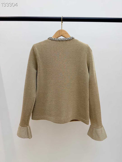 【212Bleecker Luxe】Elena Jewel Neck Knit Jacket（エレナ・ジュエルネック ニットジャケット）