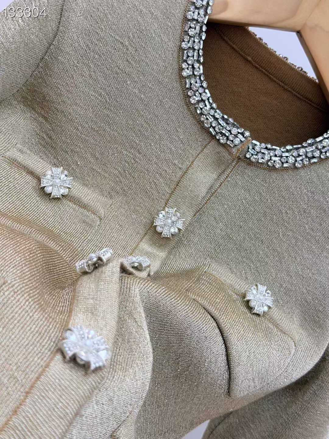 【212Bleecker Luxe】Elena Jewel Neck Knit Jacket（エレナ・ジュエルネック ニットジャケット）