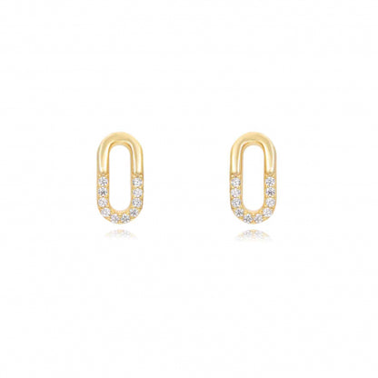 【PY spain】Oval Zirconia Earrings オーバルジルコニアピアス