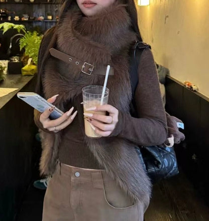 【212Bleecker Luxe】Emma Fur Vest（エマ・ファーベスト）