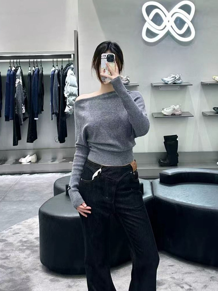 【212Bleecker Luxe】Mila One Shoulder Knit （ミラ・ワンショルダーニット）