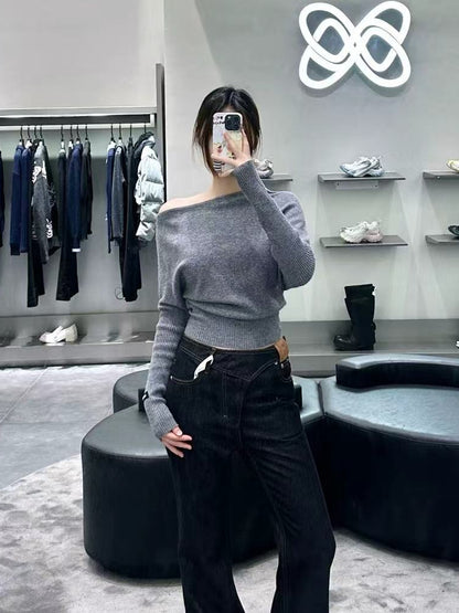 【212Bleecker Luxe】Mila One Shoulder Knit （ミラ・ワンショルダーニット）