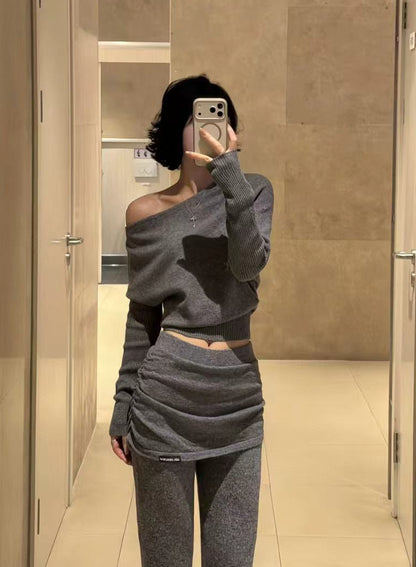 【212Bleecker Luxe】Mila One Shoulder Knit （ミラ・ワンショルダーニット）