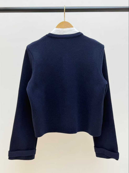 【212Bleecker Luxe】Madeleine Scarf Collar Knit Jacket（マドレーヌ・スカーフカラー ニットジャケット）