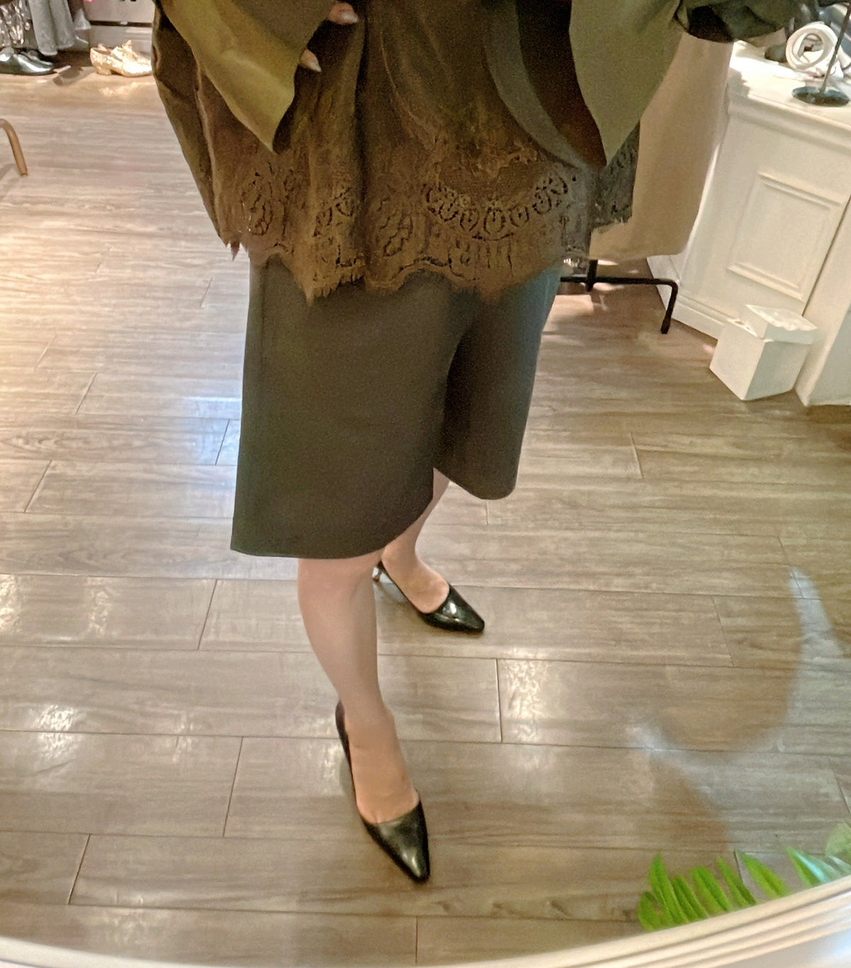 【212Bleecker Luxe】live Sweid  fake leather pants