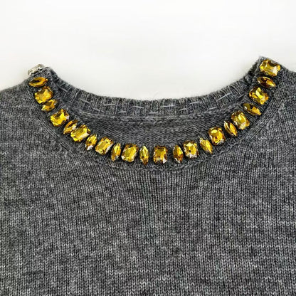 【212Bleecker Luxe】Elena Jewel Neck Knit Top（エレナ・ジュエルネック ニットトップ）