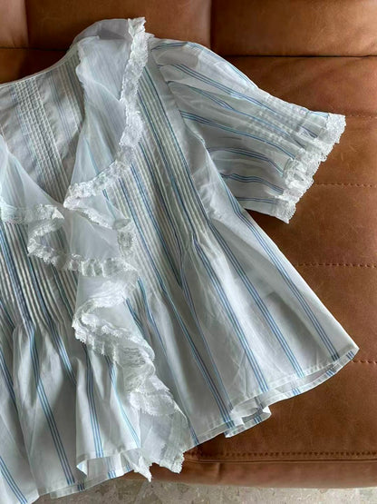【212Bleecker Luxe】Noira Air Frill Blouse（ノイラ・エア・フリル・ブラウス）
