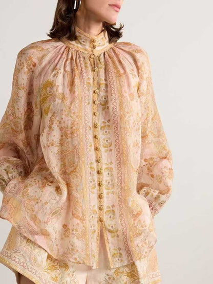 【212bleecker】Flower Puff Sleeve Blouse